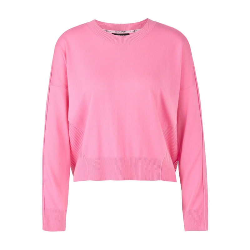 Marc Cain Trui Pullover aus Woll-Mix Pink