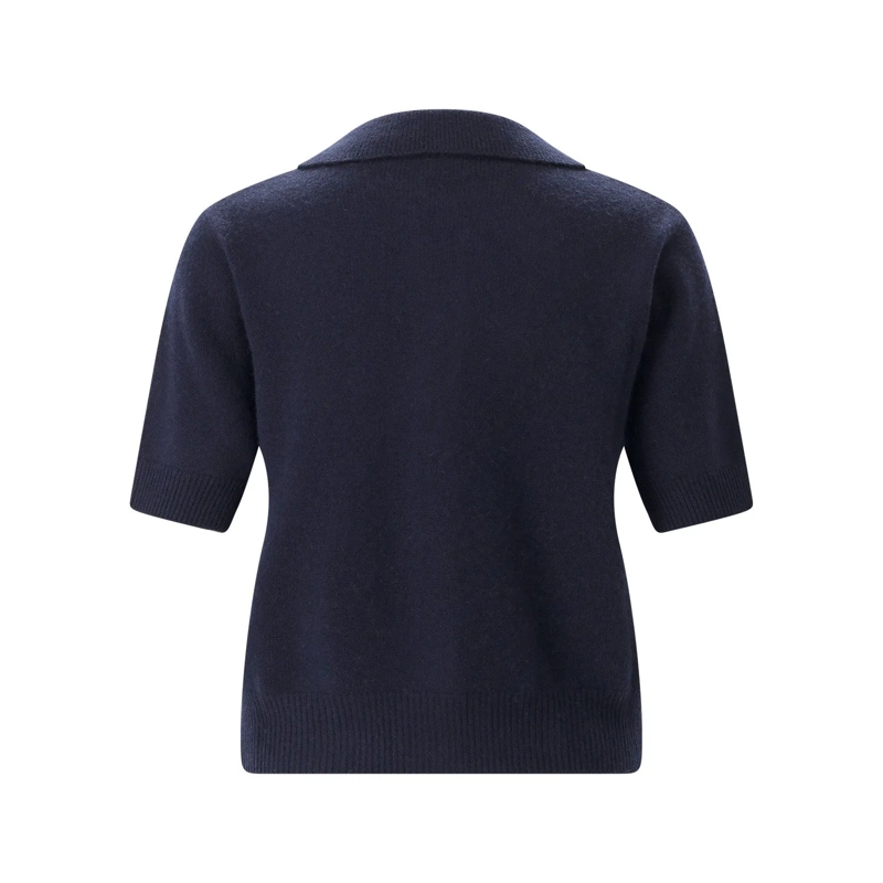 True Religion Poloshirt Strickjacke aus Wolle & Kaschmir blau(Image 2)