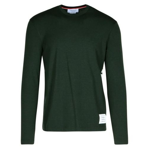 Thom Browne Green Wool T-Shirt Green Hauts à manches longues