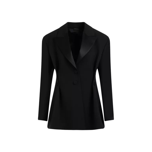 Givenchy  Buttoned Black Virgin Wool Jacket Black