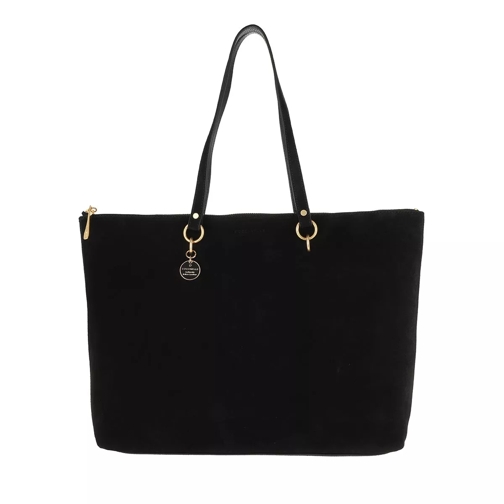 Coccinelle Alpha Suede Shopping Bag Noir Shopping Bag