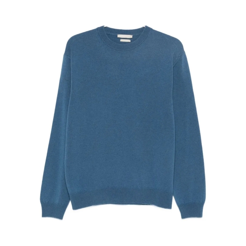 Daniele Fiesoli Pull Crewneck Cashmere Sweater With Fine-Knit Texture Blue