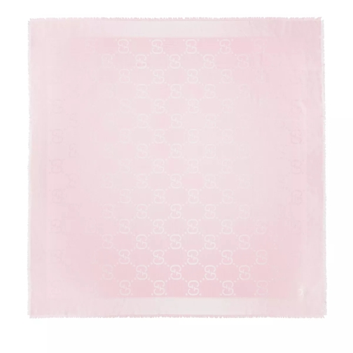 Gucci GG Jacquard Silk Wool Shawl Pink Tunn sjal