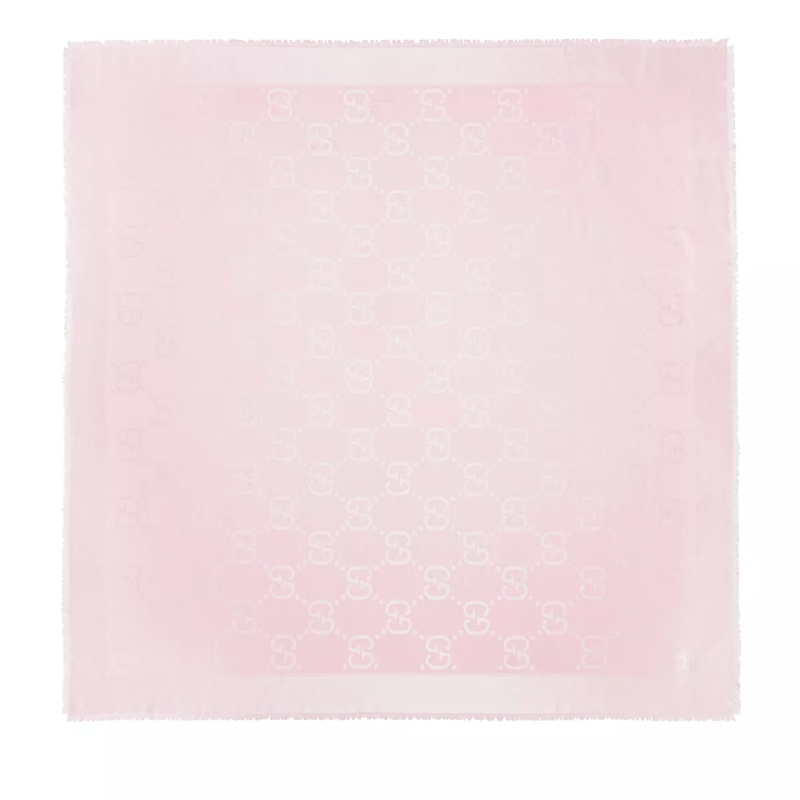 Gucci Écharpe légère GG Jacquard Silk Wool Shawl Pink