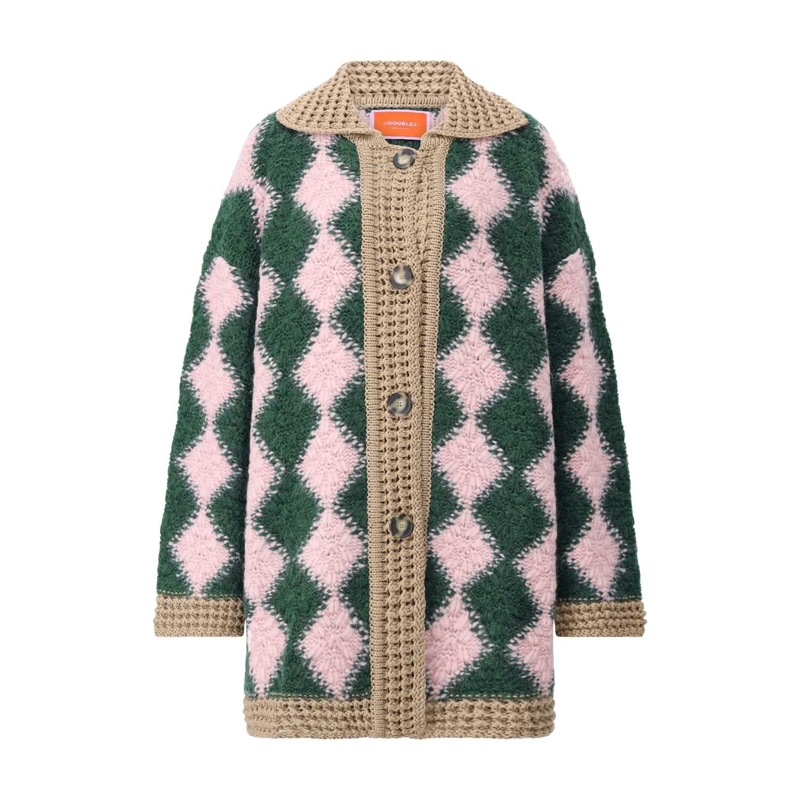 LaDoubleJ Vest Strickjacke aus Wolle & Alpaka Multicolor