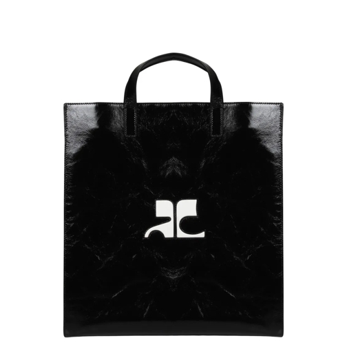 Courrèges Heritage Naplack Bag Black Draagtas