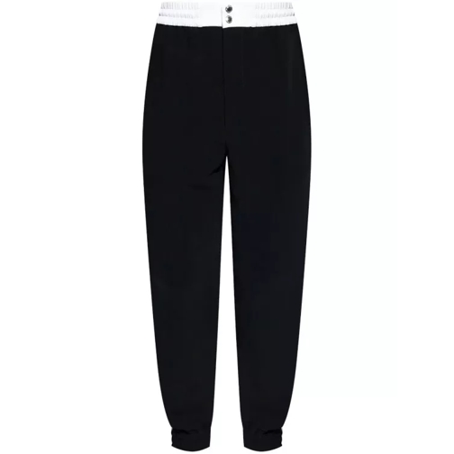 Alexander McQueen Striped Cady Track Pants Black Black 