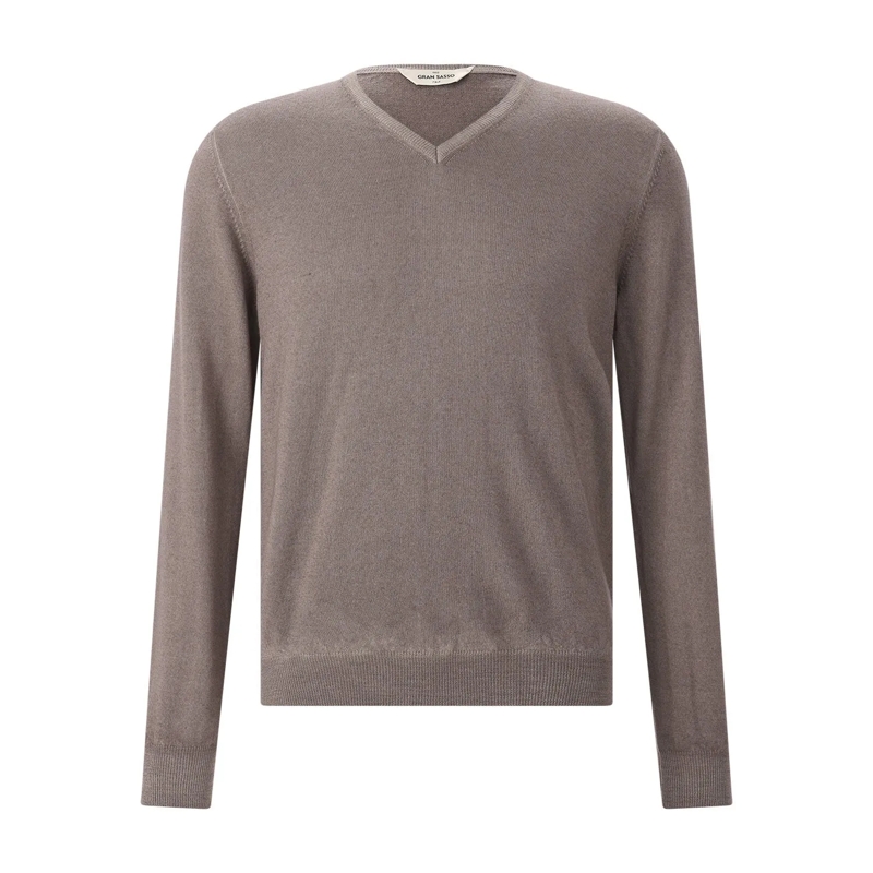 Gran Sasso Pullover Pullover mit V-Ausschnitt braun