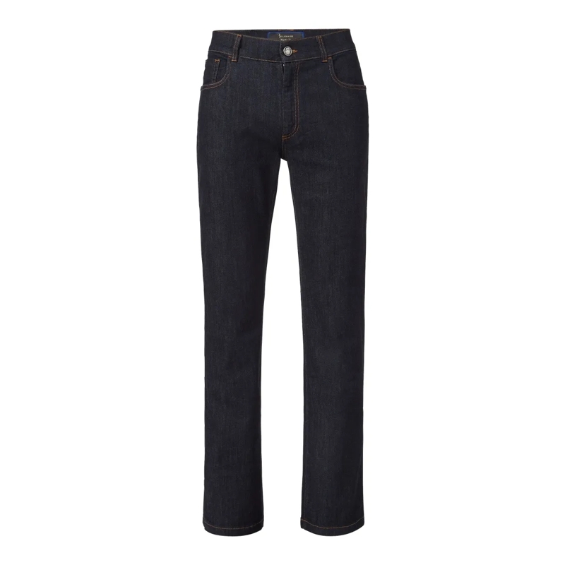 BILLIONAIRE Jeans mit geradem Bein Jeans Regular Fit Double B dunkel-blau