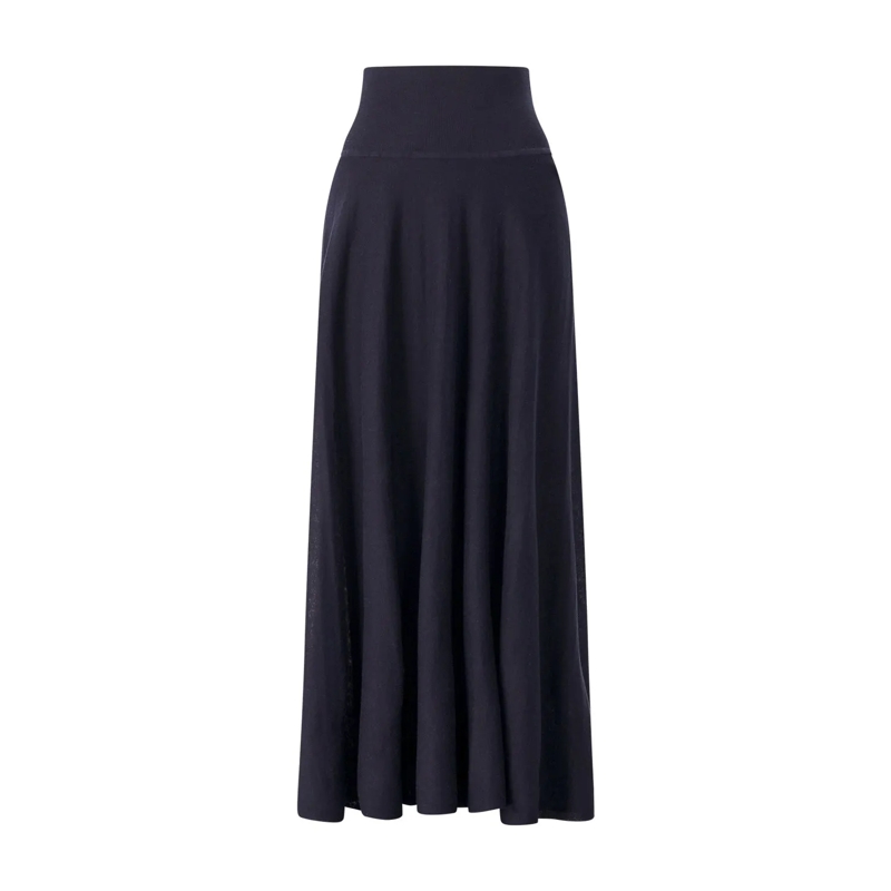 Sminfinity Maxirock Maxirock aus Seide & Leinen beige(Image 4)