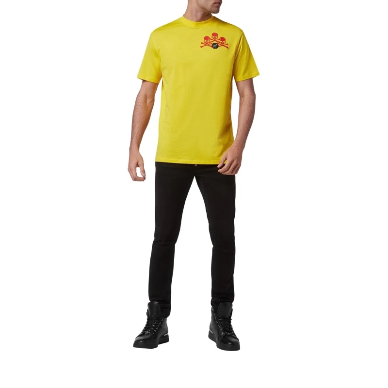 Philipp Plein T-Shirt T-Shirt Skull gelb(Image 3)