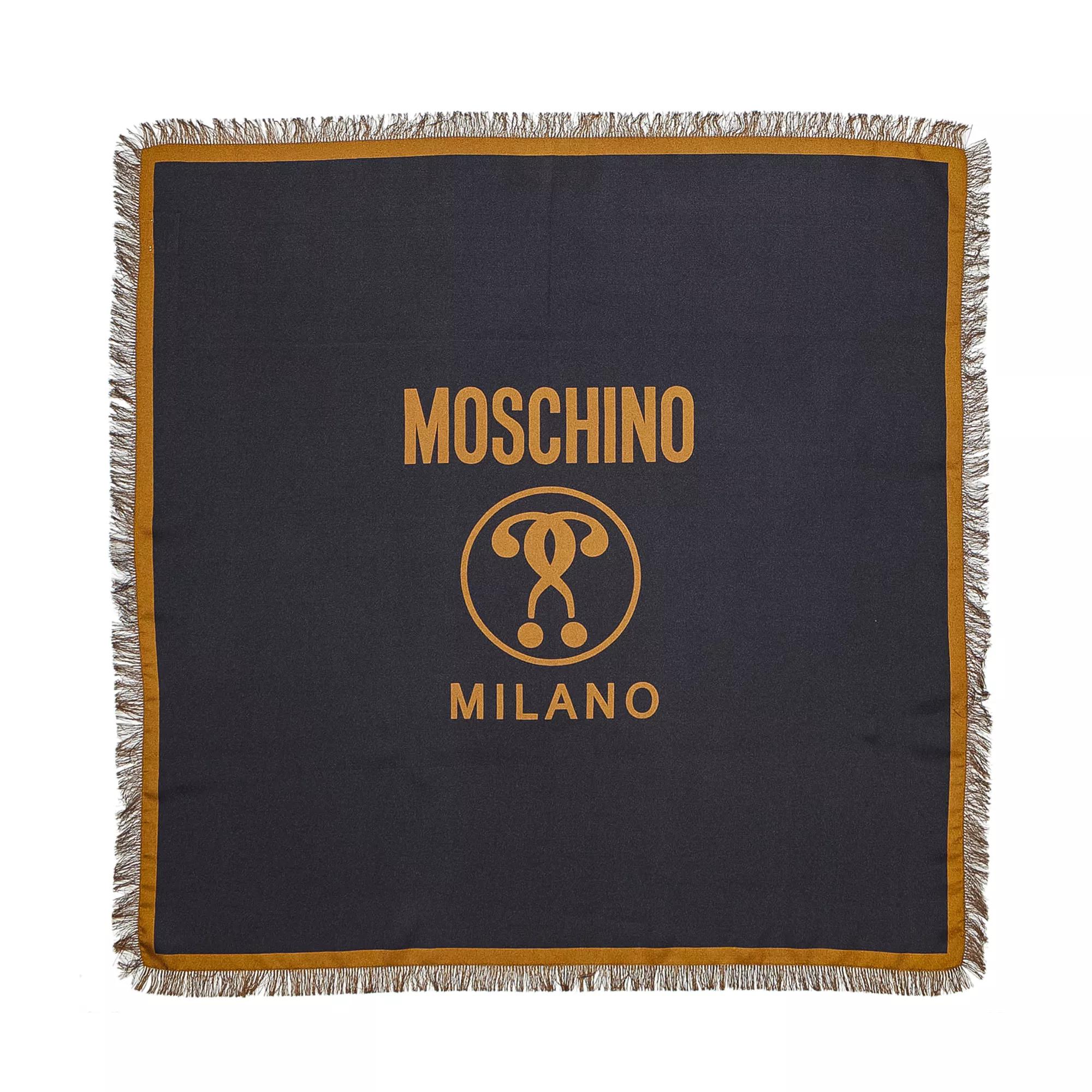 Moschino Scarf 65X65 cm Black/Grey | Leichter Schal 