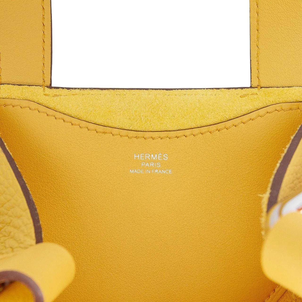 Thumbnail - Hermès Crossbody Bags - Clemence and Swift In The Loop 18 - Gr. unisize - in Gelb - für Damen