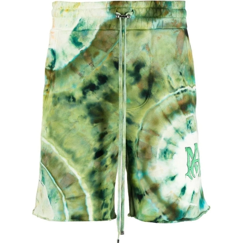 Amiri Shorts Amiri Tie-dye Cotton Shorts grün