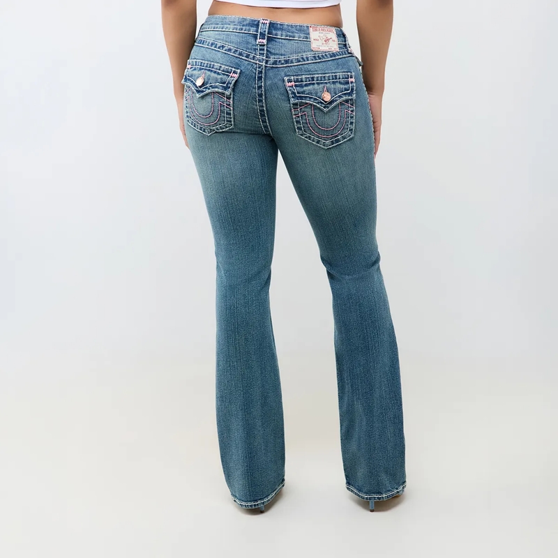 True Religion Bootcut-Jeans - Mid Rise- Bootcut-Jeans- Schmale Passform an H blau(Image 4)