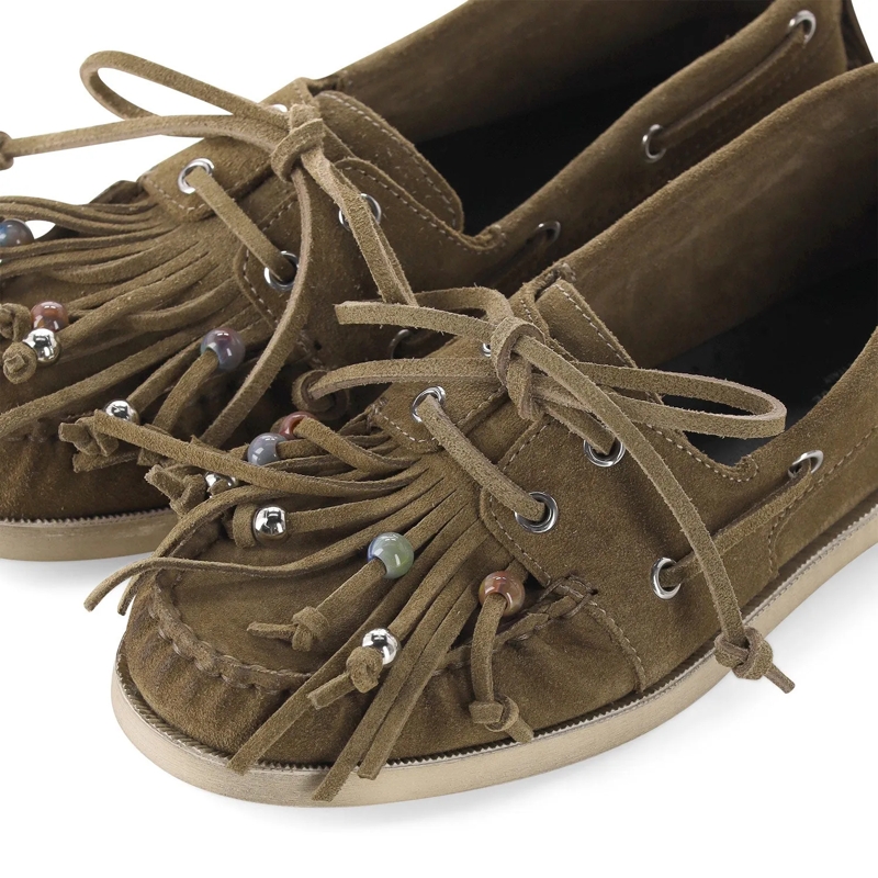 Golden Goose Schnürschuhe Mokassin aus Veloursleder braun(Image 3)