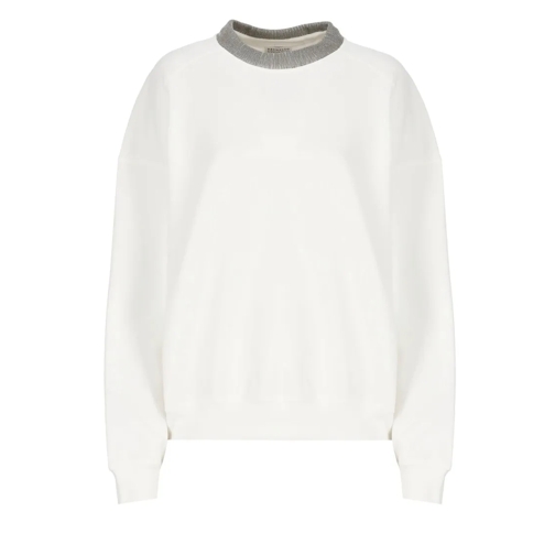 Brunello Cucinelli Hemden Sweatshirt With Jewel White