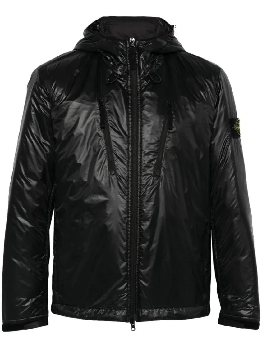 Stone Island - Hooded Padded Jacket - Größe XL - schwarz