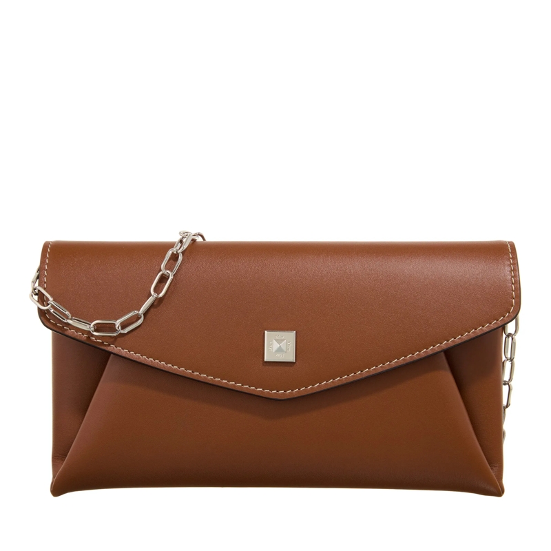 Max Mara Wallet On A Chain Wallet Chain Ambra Marrone