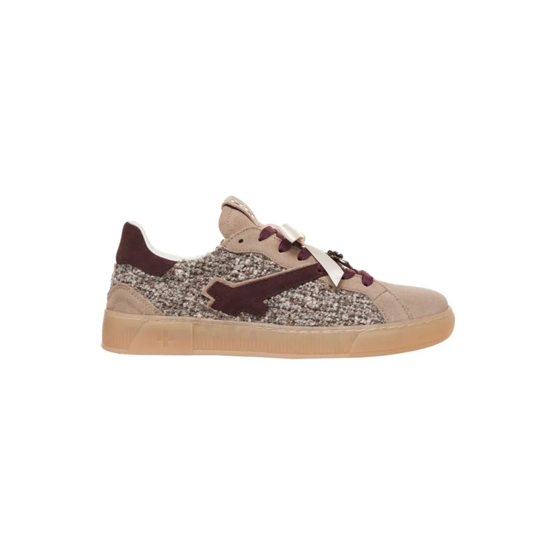Gio+ Low-Top-Sneaker Breathable Mesh Sneakers With Suede Details Pink