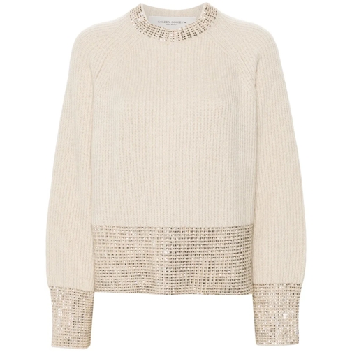 Golden Goose Pullover Beige Sweater With Textured Knit Neutrals