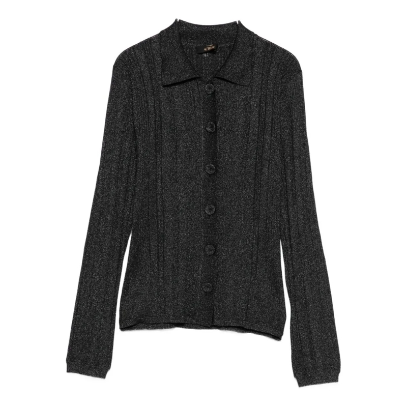 Twin-Set Chemise Fitted Long-Sleeved Shirt With Ribbed Texture Grey
