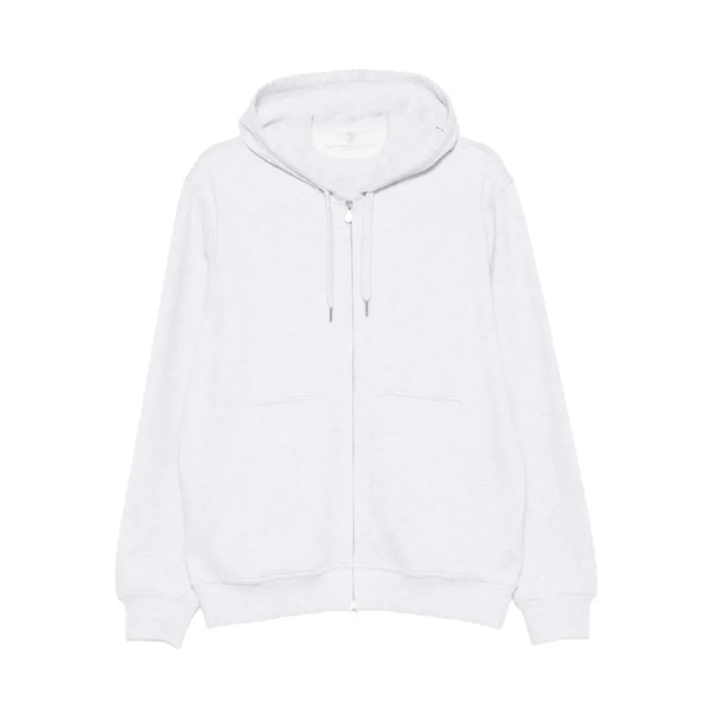 Brunello Cucinelli  Casual Zip-Up Hoodie White