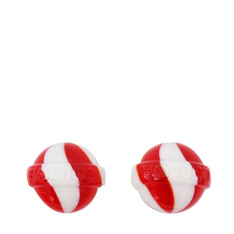 Fiorucci Boucles d'oreilles à tige Round Clip-On Earrings With Candy-Striped Design Not Applicable