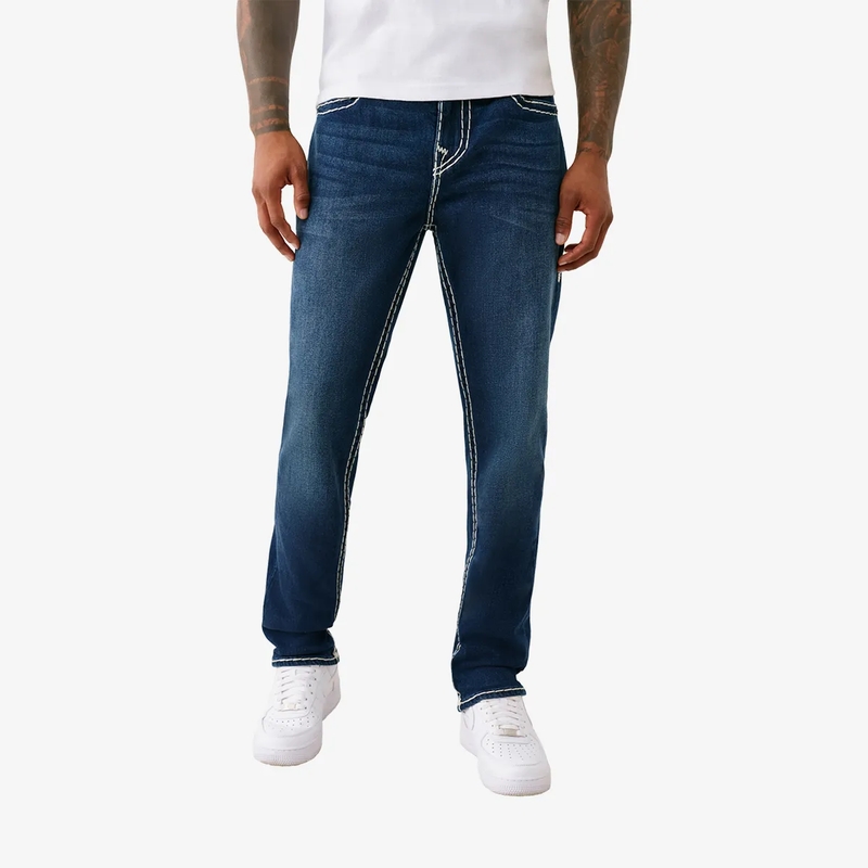 True Religion Skinny-Leg-Jeans Jeans ROCCO- Modell: Rocco- Super-T- Weiße Zie blau(Image 6)