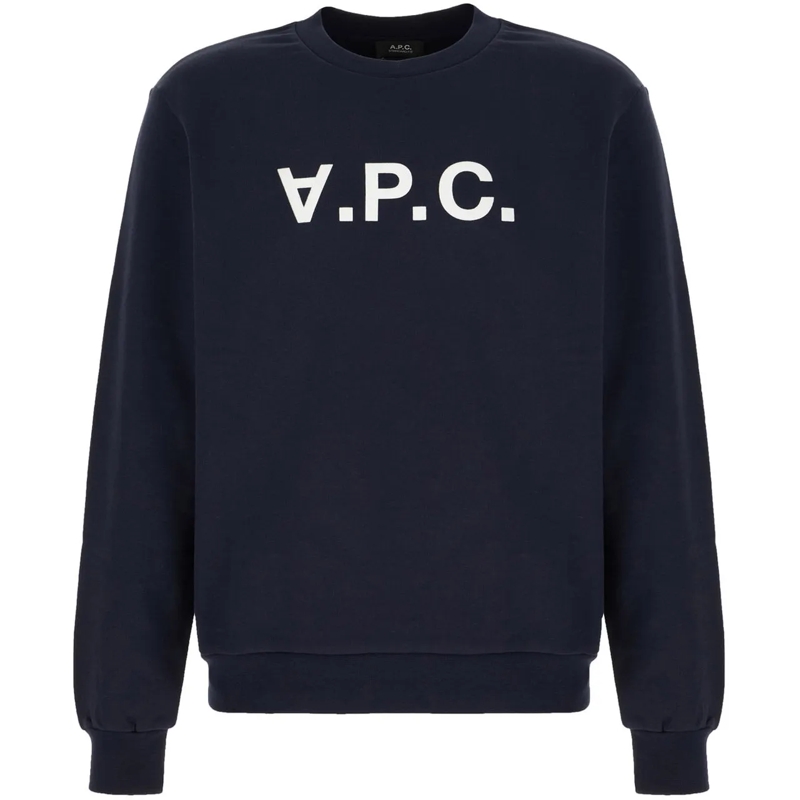 A.P.C.  A.P.C. Midnight blue cotton sweatshirt blau