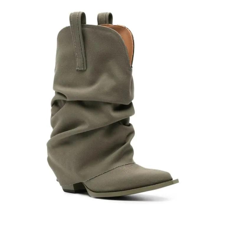 Thumbnail - R13 Stiefel - Low Rider Slouchy Cowbody Boots - Gr. 38 (EU) - in Grün - für Damen