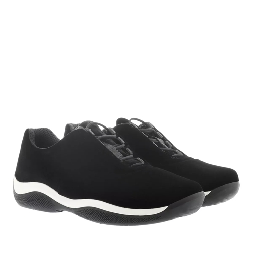 Prada Calzature Donna Velluto Sneaker Black Low-Top Sneaker
