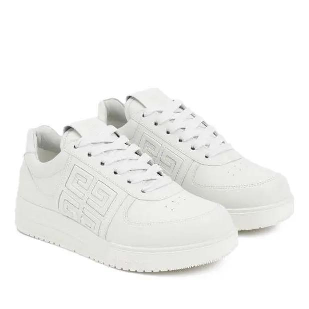 Givenchy Low-Top Sneaker - White Leather G4 Basket Sneakers - Gr. 37,5 (EU) - in Beige - für Damen