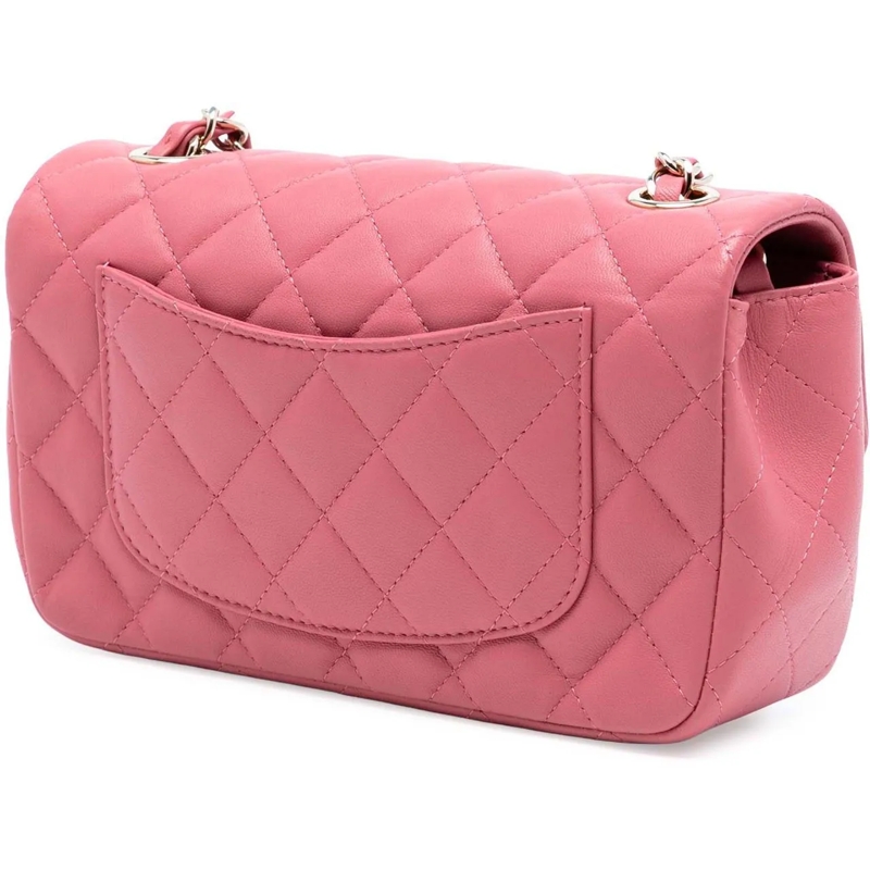 Chanel Schultertasche Mini Rectangular Classic Lambskin Valentines Heart rose