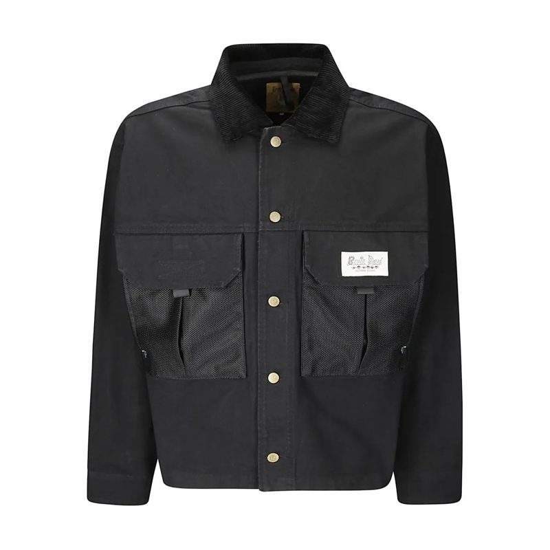 BRAIN DEAD  Cropped Chore Jacket Black