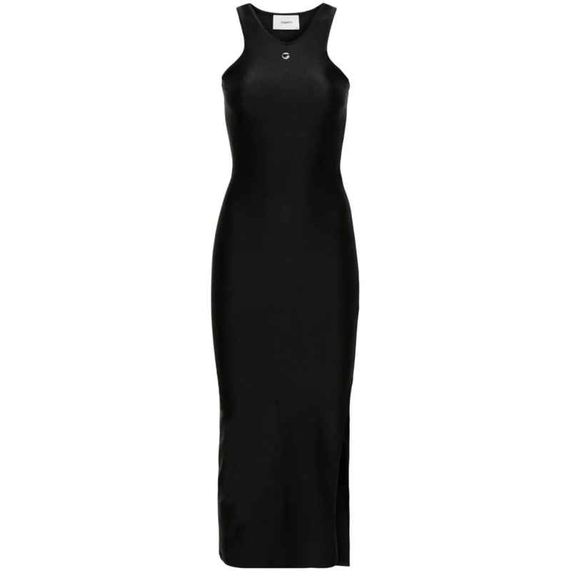 Coperni Kleid Black Sheath Dress Black