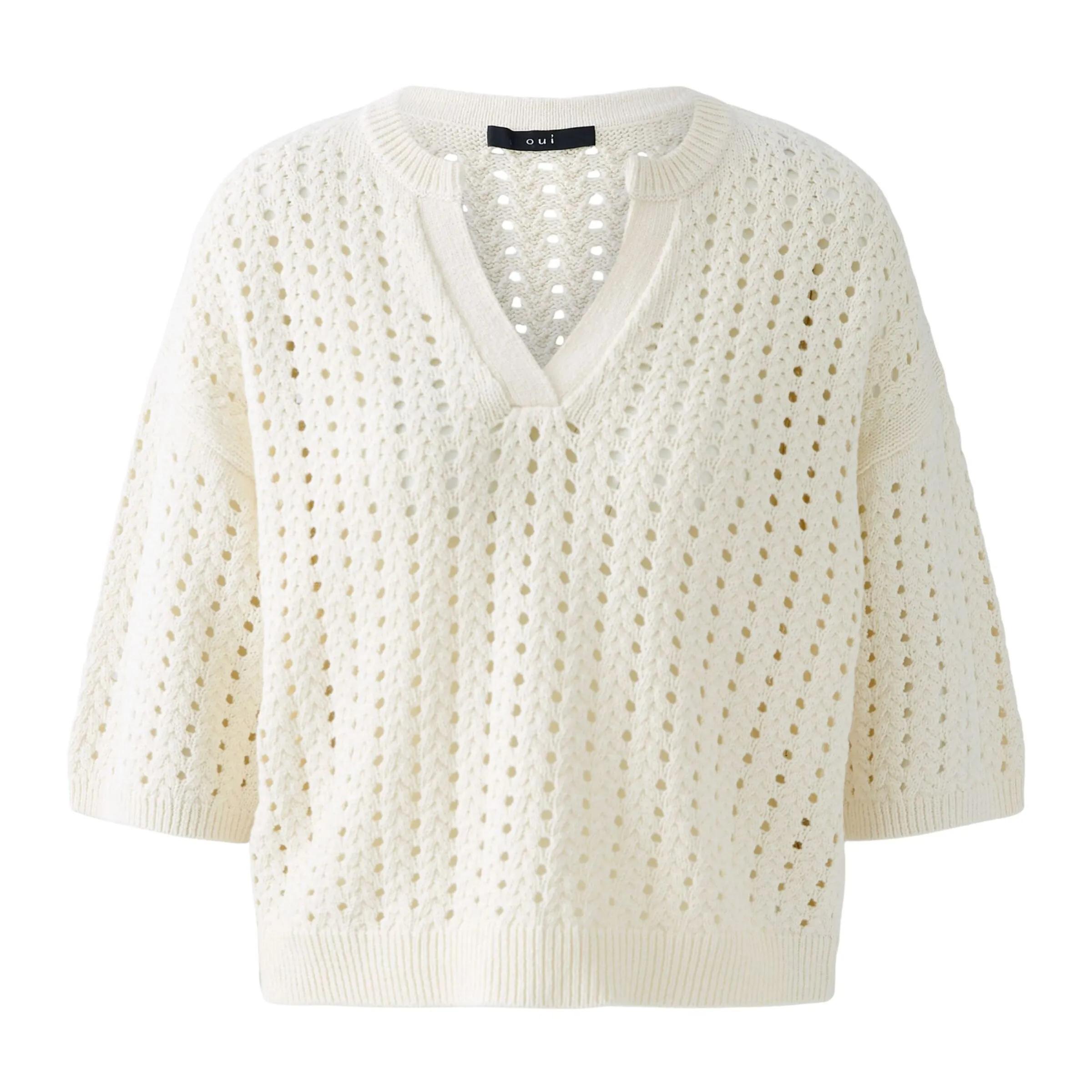 Thumbnail - Oui - Pullover - Größe 42 DAMEN - creme