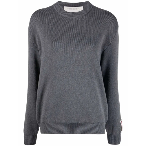 Golden Goose Rollkragenpullover Dany Ribbed Crewneck Knitwear Sweater Grey