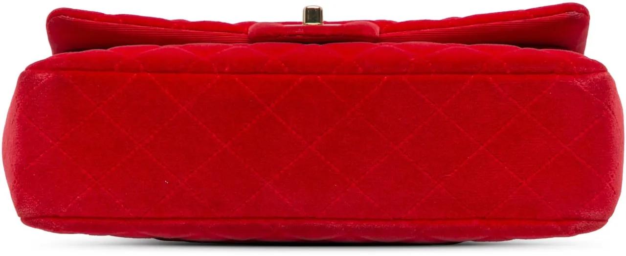 Thumbnail - Chanel Hobo Bags - 2016-2017 Medium Classic Velvet Double Flap - Gr. unisize - in Rot - für Damen