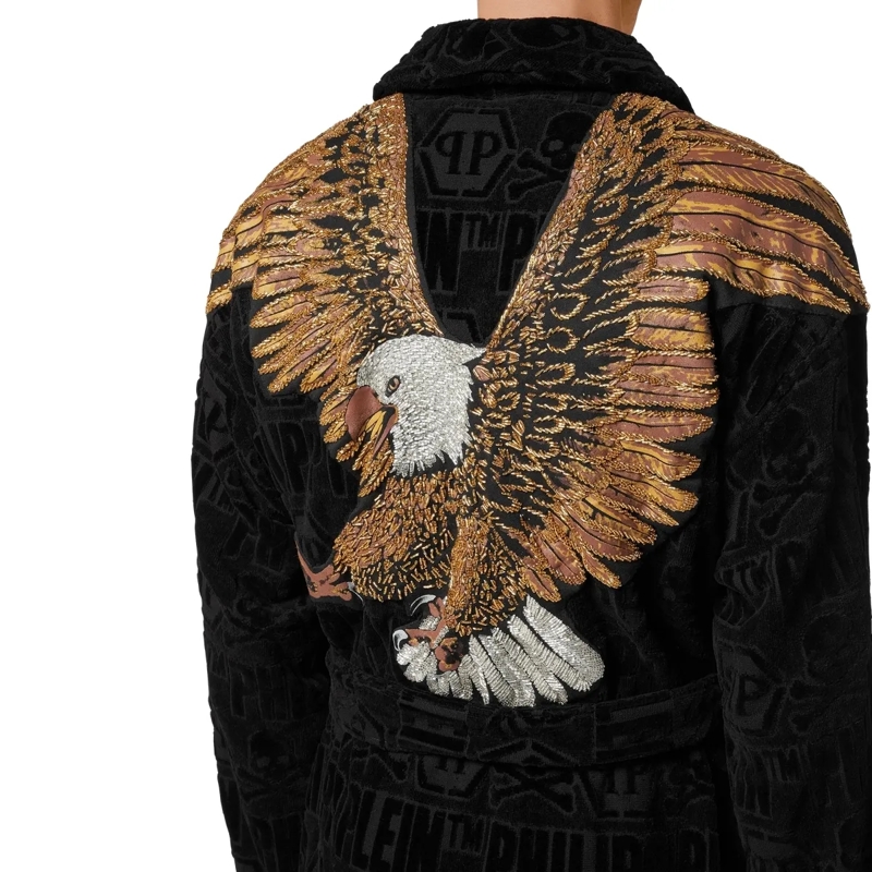 Philipp Plein  Bademantel Eagle schwarz (Image 4)