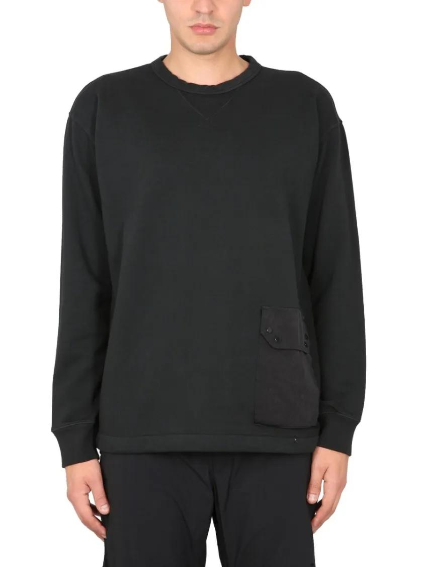 Thumbnail - Ten C - Relaxed Fit Black Cotton Sweatshirt - Größe XL - schwarz