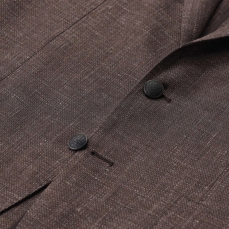Tagliatore Veste de costume Sakko mit Leinen & Baumwolle braun(Image 3)