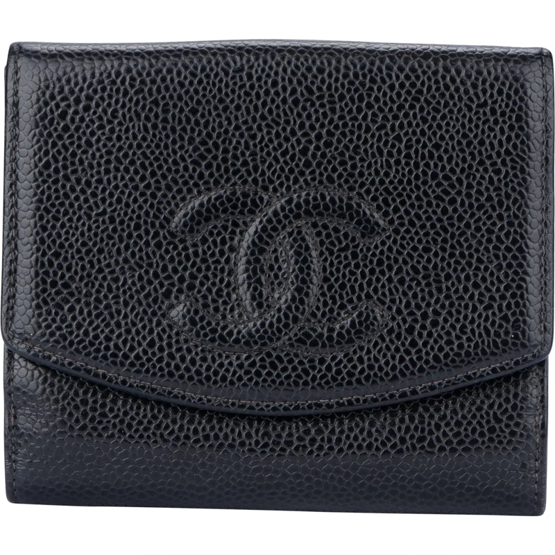 Chanel Geldbörse Chanel Black Caviar Leather CC Wallet mehrfarbig