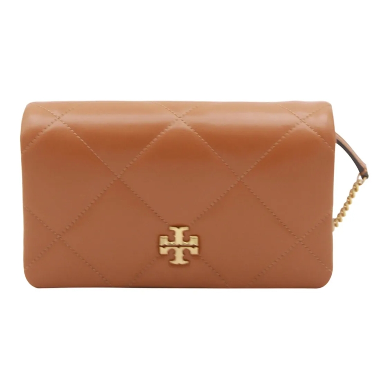 Tory Burch Schultertasche Rectangular Quilted Brown Leather Bag Brown