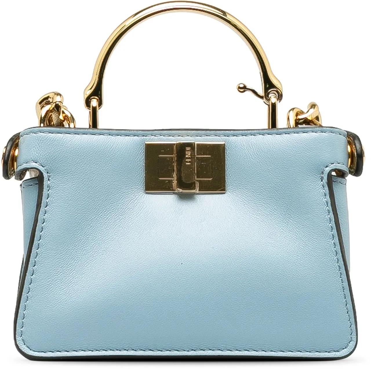 Thumbnail - Fendi Hobo Bags - 2015-2023 Nano Rainbow Inlay Peekaboo Satchel - Gr. unisize - in Blau - für Damen