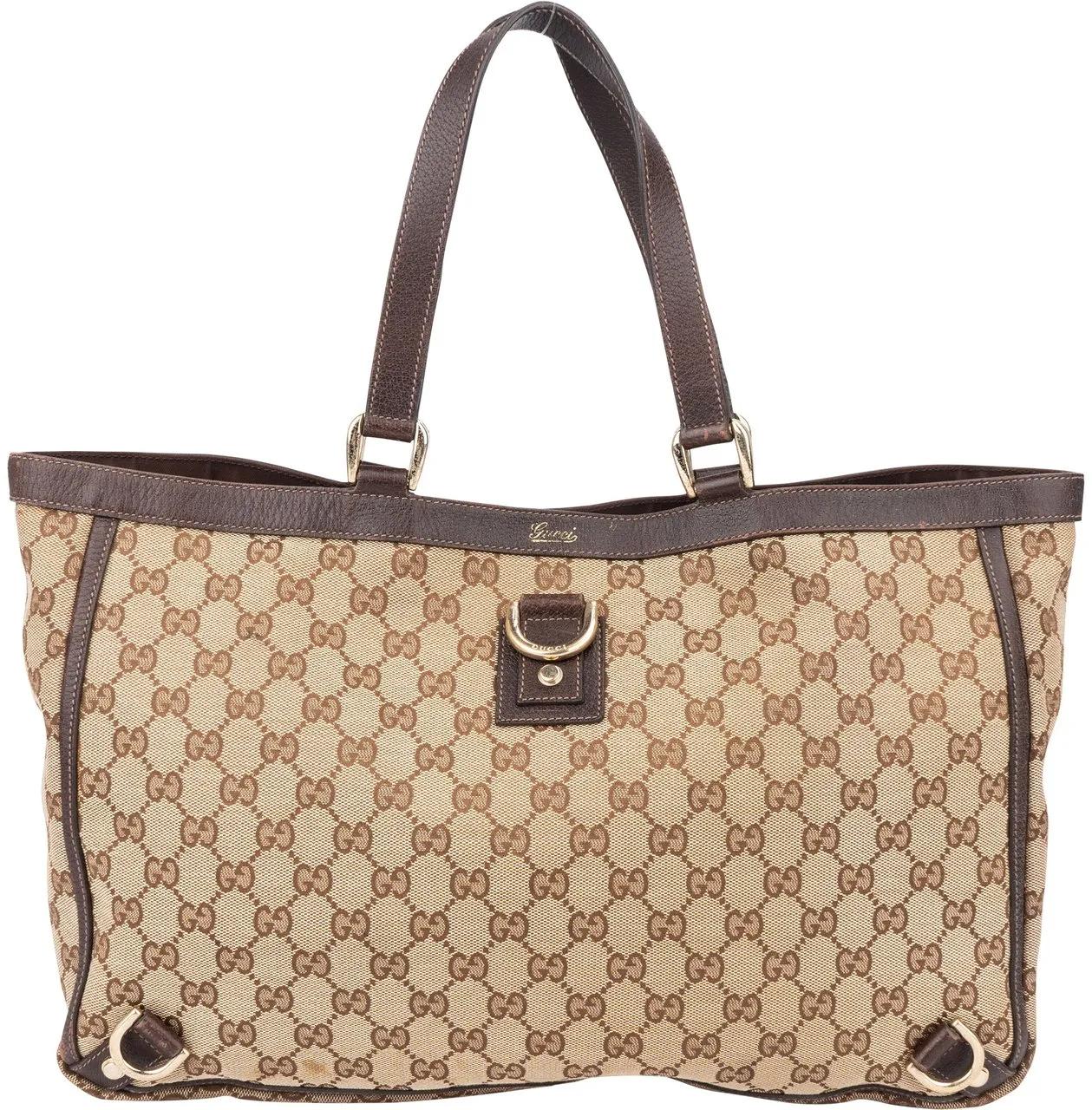 Gucci Crossbody Bags - Gucci GG Monogram Abbey Handbag - Gr. unisize - in Braun - für Damen