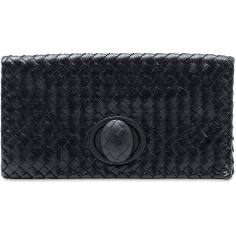 Bottega Veneta Clutch Nappa Intrecciato Turn Lock Clutch schwarz