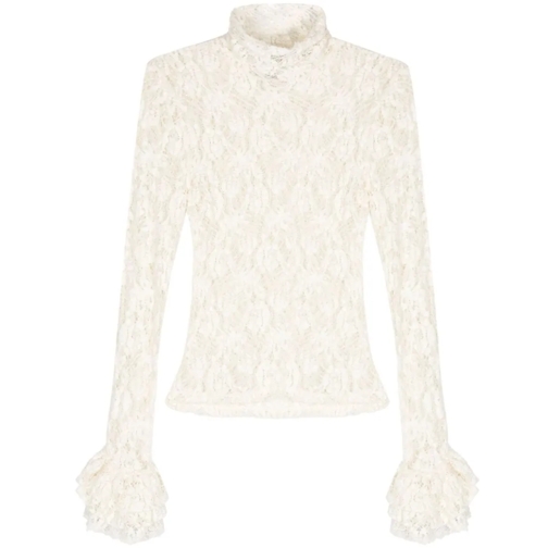 MSGM Pull à col roulé Long Sleeve Turtleneck White