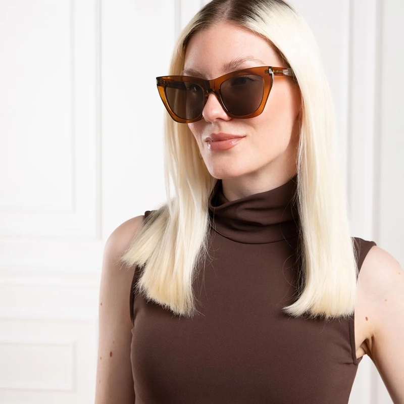 Saint Laurent Zonnebril SL 214 KATE-034 Brown-Brown-Brown(Image 2)