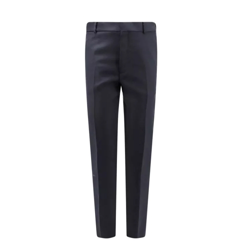 Alexander McQueen Certified Wool And Mohair Tailored Trouser Black Pantalons
